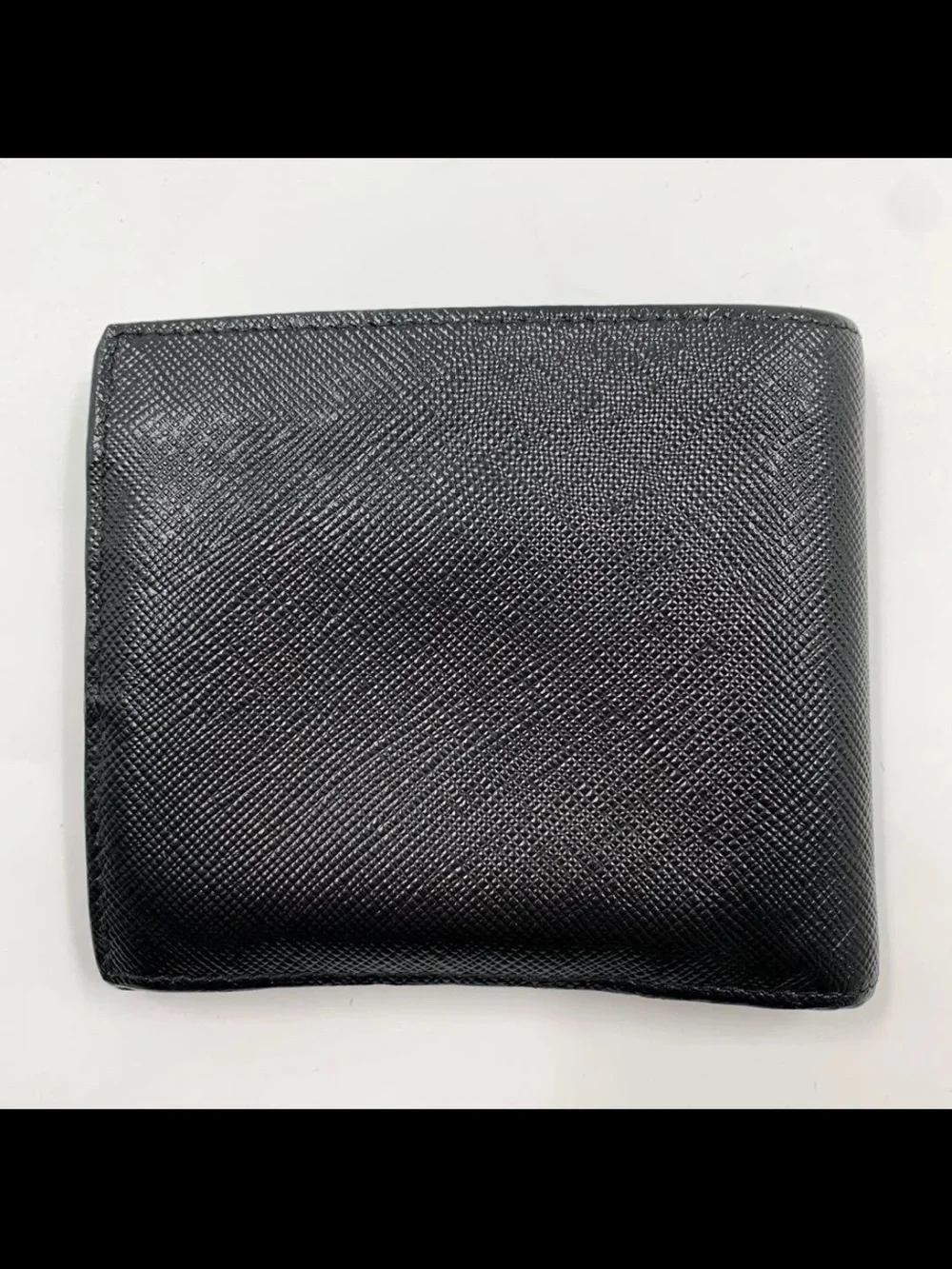 PRADA Black Saffiano Leather Bi-Fold Wallet - Men's Accessory